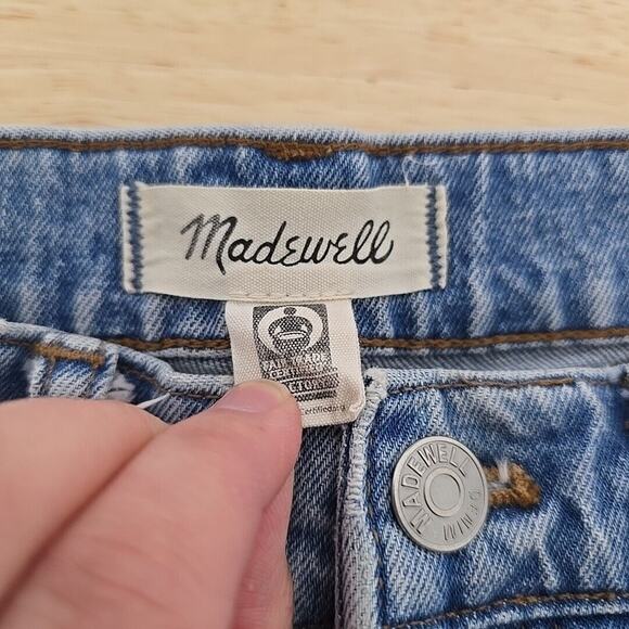 Madewell High Rise Bootcut Jeans Size 28 Lightwash Minimal Distressed - Picture 3 of 12
